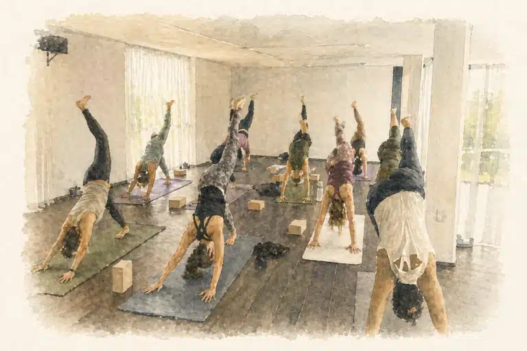 Yoga class at Damsha Yoga
