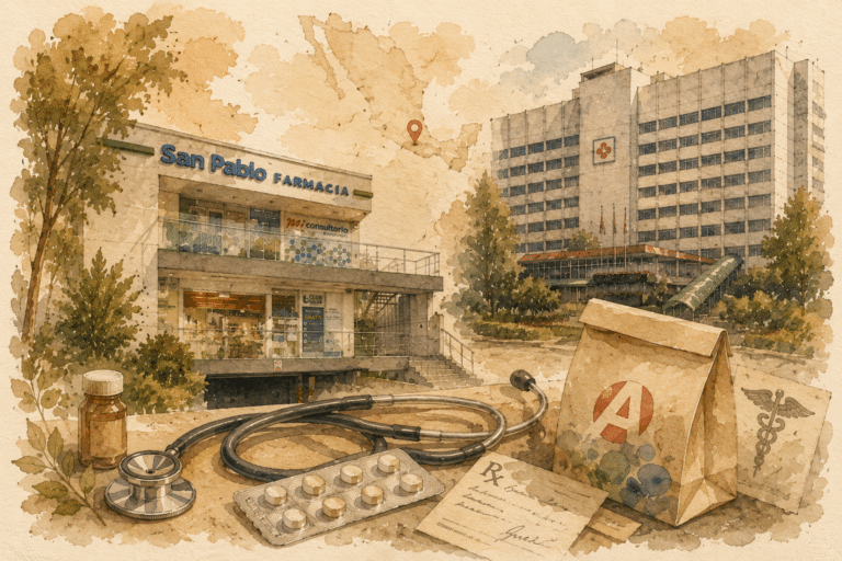 Drawing of health care related images.